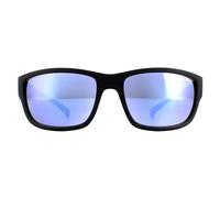 Arnette Men's Rectangle Matte Black Dark Grey Mirror Water Sunglasses Arnette Black One Size