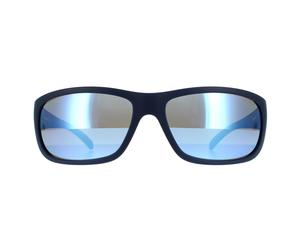 Arnette Rectangle Mens Matte Blue Dark Grey Mirror Water Sunglasses - One Size