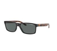 Arnette Unisex Sunglass AN4185 Slickster - Frame color: Rubber Black, Lens color: Polarized Dark Grey