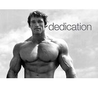 Arni Dedication Schwarzenegger A4 Unframed Black and White Motivation Poster Train Hard Picture Gym Fitness Bodybuilding Determination Bedroom Artwork Wall Decoration Reprint