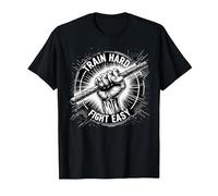 Arnis Train Hard Fight Easy Martial Art Self-Defense Arnis T-Shirt, Men, Black, 3X-Large