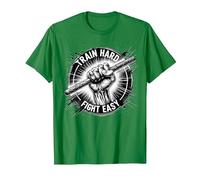 Arnis Train Hard Fight Easy Martial Art Self-Defense Arnis T-Shirt, Men, Kelly Green, Large