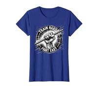 Arnis Train Hard Fight Easy Martial Art Self-Defense Arnis T-Shirt, Women, Royal Blue, Medium
