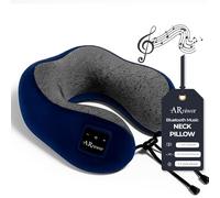 ARniwer Bluetooth Music Semicircular Neck Pillow Wireless Bluetooth Speaker Suitable Airplane,Bus,Train,Car,Office,and Outdoor Camping for Sleeping, Resting The Best Travel Essentials. (Navy Blue)