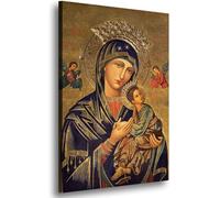ARNLRDYA Our Lady of Perpetual Help Wall Decor Russian Orthodox Icon Picture Canvas Art HD Print Wall Art Painting for Bedroom Living Room Decoration Poster with Frame Ready to Hang(16''Wx24''H)