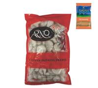 Arno Red IQF Raw P&D King Prawns 16-20 1KG with Rajah Fish Seasoning 100Gr - Fresh large prawns for healthy cooking