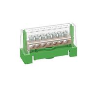 Arnocanali T167A Earth Terminal Block for Equipotential Connections with Lid, Brass Bar 7 Holes