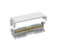 Arnocanali TP2309 Earth Terminal Block for Equipment Connections with Lid, with Brass Rod 17 Holes, Multicolour