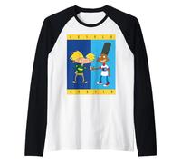 Arnold and Gerald Handshake Designer Brand Raglan Baseball Tee