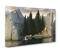 Arnold Bocklin Isle of the Dead No.1 Canvas Print | Gallery Wrapped 30mm Frame Wall Art | 20x14 inches | Ready to Hang | Classic Picture | Living Room Bedroom Lounge Office