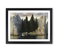 Arnold Bocklin Isle of the Dead No.1 Classic Painting Framed Print | A3 Black Framed Wall Art | Ready to Hang | Classic Historical Picture | Living Room Bedroom Lounge Office
