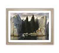 Arnold Bocklin Isle of the Dead No.1 Classic Painting Framed Print | A4 Oak Framed Wall Art | Ready to Hang | Classic Historical Picture | Living Room Bedroom Lounge Office