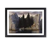 Arnold Bocklin Isle of The Dead No.1 Framed Print | A2 Oak Framed Wall Art | Ready to Hang | Modern Nature Picture | Living Room Bedroom Lounge Office