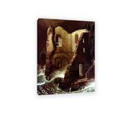 Arnold Böcklin Poster Famous Paintings Reproduction The Chapel Giclee Print on Canvas Arnold Böcklin Wall Art Prints for Living Room Decoration85x60cm(33x24in) Inner frame