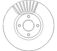 Arnold Clark Autoparts Disctech Brake Disc (Single) - Fits Ford, Volvo - ABD3813 - Front Axle