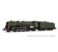 Arnold HN2545S SNCF, 141R 460 with mixed spoke and boxpok wheels and rivetted coal tender, green livery, ep. III, with DCC sound decoder