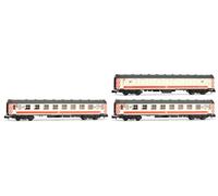 ARNOLD HN4454 RENFE, 3-unit set 5000 coaches, Manso coach plus 2 x dept coaches, with UIC rubber vestibules, Regionales livery, ep V Passenger Coaches, Cream/Red