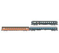 ARNOLD HN4467 FS, 3-unit pack Alpen-Express Rome - Munich, WR plus Eurofima 2nd 1 plus UIC-X 64 2nd rey, epIV Passenger Coaches