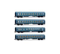 Arnold HN4481 DR, 4-unit pack, "Tourex" set 2/2, blue livery, WR + SD + 2 x WLAB, ep. III Rolling Stock - Coaches