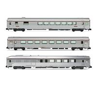Arnold HN4500 SNCF, 3-unit set TEE "Mistral" (Nice-Paris), Vru + Arux + AD4tux, silver livery, ep. IV for adults and collectors