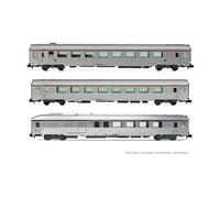 ARNOLD HN4501 SNCF, N Gauge Locomotive | 3-unit pack TEE "Mistral" Nice-Paris, Arux + A8u + AD4tux, silver, Epoch IV, 1:160 Scale, Model Railway for Collectors