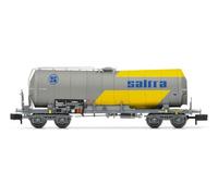 ARNOLD HN6628 RENFE, 4-axle isolated tank wagon SALTRA for the transport of cianhidric acid, yellow grey livery, ep. IV Freight Wagons