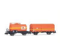 Arnold HN6679 Colas Rail, 2-unit pack 2-axle tank wagon and 2-axle G4 wagon, ep. V for adults and collectors, Orange