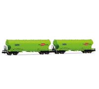 Arnold HN6707 GATX, 2-unit pack 4-axle silowagond (rounded walls), neon-green livery, RAIL CARGO GROUP, ep. VI Freight Wagon Packs