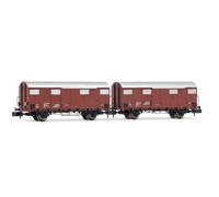 Arnold HN6715 FS, 2-unit pack Gs wagons, brown livery, one with rear red lights, ep. IV, Railway Rolling Stock Wagons, for ages 14+