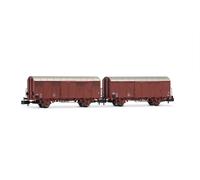 Arnold HN6719 DR 2-unit Pack Gs Wagon Brown Livery Rear Red Light 1:160 Scale