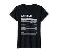 Arnold Nutrition Facts Name Value Graphic T-Shirt, Women, Black, S