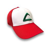 Arnold Prints Embroidered Ash Ketchum Red and White, New era Premium 3D Puff Logo Poke League Trainer Anime Cosplay Snapback, Red, White, Green, One size