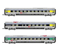 Arnold - SBB, 3-unit pack ETR 610 intermediate coaches, ex Cisalpino livery, period VI
