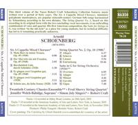 ARNOLD SCHOENBERG: SIX A CAPPELLA MIXED CHORUSES NEW CD
