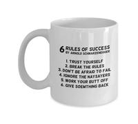 Arnold Schwarzenegger - 6 Rules of Success Funny Gift Slogan Mug SK560