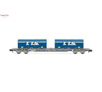 Arnold SNCF Bogie Flat Wagon w/2x22' TTS Container Load V N Gauge