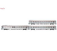Arnold SNCF TEE Cisaplin Milan-Paris Coach Set Silver (3) IV N Gauge