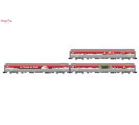 Arnold HN4473 SNCF, 3-unit pack Train de Noël - Coca-Cola 2010, epVI Passenger Coaches