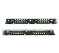 Arnold TT HN9523 DR, 4-unit double decker with control cabin, green/grey roof, ep. III Passenger Coaches