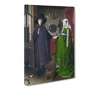 Arnolfini Portrait By Jan Van Eyck Canvas Print | Gallery Wrapped 30mm Frame Wall Art | 20x14 inches | Ready to Hang | Classic People Picture | Living Room Bedroom Lounge Office