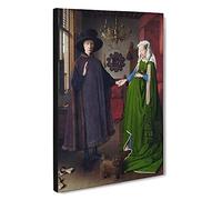 Arnolfini Portrait By Jan Van Eyck Canvas Print | Gallery Wrapped 30mm Frame Wall Art | 30x20 inches | Ready to Hang | Classic People Picture | Living Room Bedroom Lounge Office