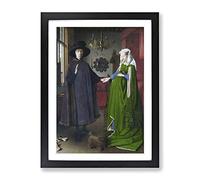 Arnolfini Portrait By Jan Van Eyck Classic Painting Framed Wall Art Print, Ready to Hang Picture for Living Room Bedroom Home Office Décor, Black A2 (64 x 46 cm)