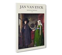Arnolfini Portrait By Jan Van Eyck Exhibition Museum Painting Canvas Wall Art Print Ready to Hang, Framed Picture for Living Room Bedroom Home Office Décor, 24x16 Inch (60x40 cm)