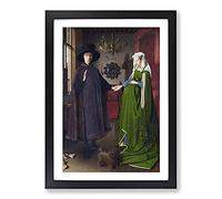 Arnolfini Portrait by Jan Van Eyck Framed Print | A2 Black Framed Wall Art | Ready to Hang | Modern Nature Picture | Living Room Bedroom Lounge Office