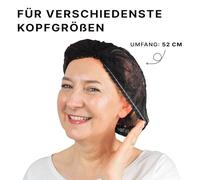 ARNOMED Disposable Hair Net, Surgical Cap, Black, Disposable Hair Nets Pack of 100 for the Kitchen or Dentist, Hygiene Accessories for Medicine, Surgical Scalps, 52 cm, Disposable Hair Net for Men /