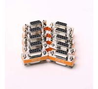 Arnorin DB9 Null Modem Female to Female Slimline Data Transfer Serial Port Adapter 10 Pack
