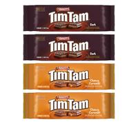 Arnott’s Tim Tam Chocolate Biscuits Multipack | 2 x Dark & 2 x Chewy Caramel, 4 Pack