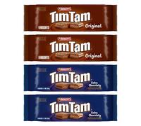 Arnott’s Tim Tam Chocolate Biscuits Multipack | 2 x Extra Chocolaty & 2 x Original, Pack of 4