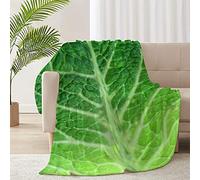 ARNOVIC Cabbage Leaves Blanket Flannel Soft and Comfortable Microfiber Warm Air Conditioning Blanket Bed Sofa Office 50"x40" for Child