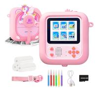 ARNSSIEN AI Smart Kids Camera with Bluetooth technology, Kids Camera Instant Print, 1080P HD Cam with AI Object Recognition and Chat, 2.4" IPS Screen, WiFi, Travel present for 3-12 Boys Girls,AI M2